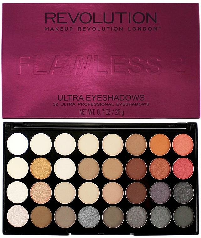 Lidschattenpalette - Makeup Revolution Ultra 32 Shade Palette Flawless 2 — Bild N1