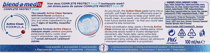 Zahnpasta Complete Protect Fresh 7 Extra Fresh - Blend-a-med Complete 7+ Mouthwash Extra Fresh — Bild N5