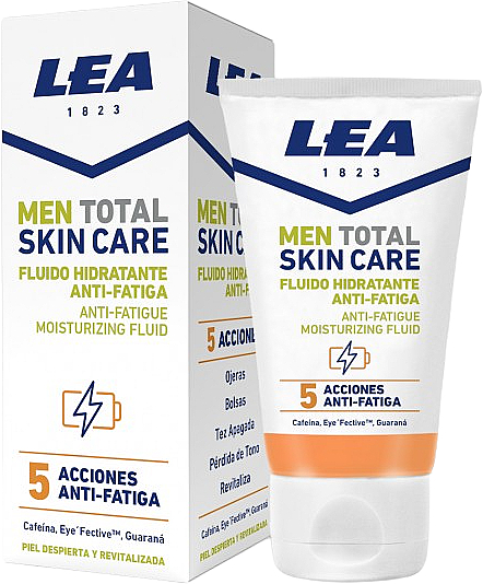 Feuchtigkeitsspendendes Gesichtsfluid - Lea Men Total Skin Care Anti-Fatigue Moisturizing Face Fluid — Bild N1