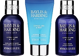 Körperpflegeset für Männer - Baylis & Harding Men's Citrus Lime & Mint (Waschgel für Haar und Körper 100ml + After Shave Balsam 50ml + Gesichtswaschgel 100ml) — Bild N2