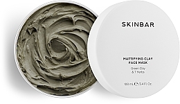 Düfte, Parfümerie und Kosmetik Mattierende Gesichtsmaske mit grüner Tonerde und 7 Kräuterextrakten - SKINBAR Green Clay & 7 Herbs Face Mask