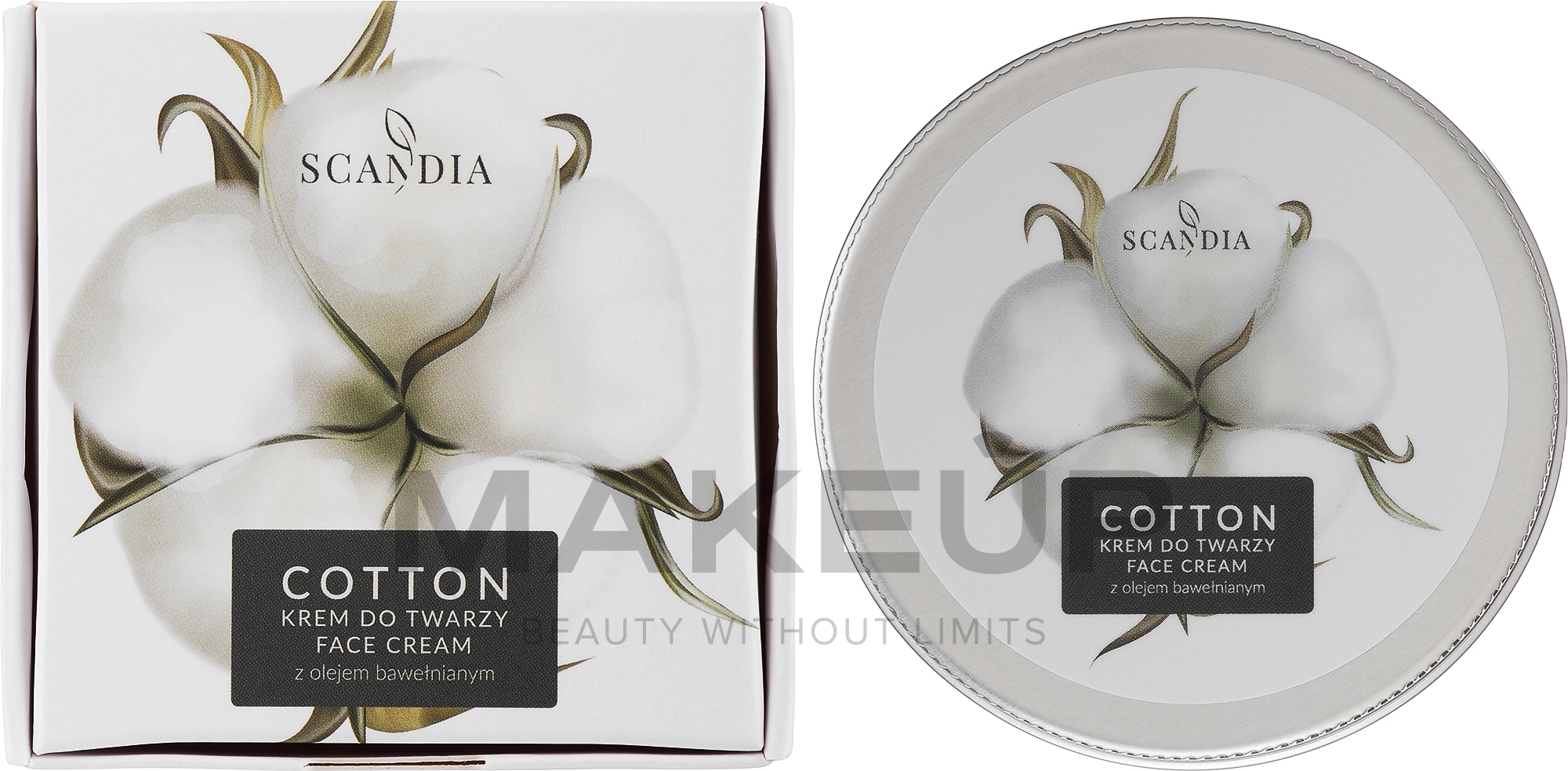 Gesichtscreme mit Baumwollsamenöl - Scandia Cosmetics Cotton — Bild 50 ml