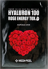 Düfte, Parfümerie und Kosmetik Entgiftende Tuchmaske für das Gesicht mit Rosenextrakt - Medi Peel Hyaluron 100 Rose Energy Tox