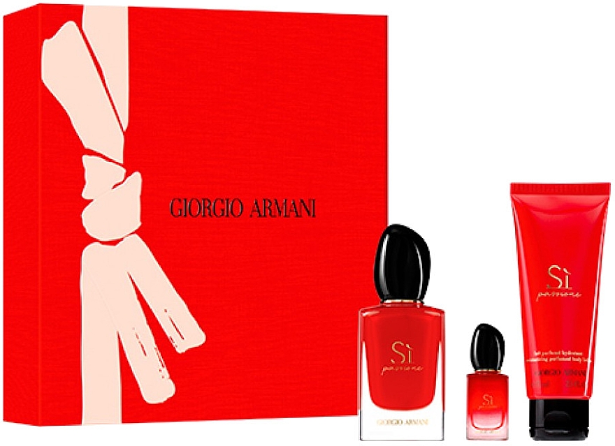 Giorgio Armani Si Passione - Duftset (Eau de Parfum 50ml + Eau de Parfum Mini 7ml + Körperlotion 75ml)  — Bild N1