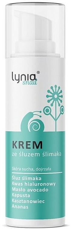 Gesichtscreme für trockene und reife Haut mit Schneckenschleim - Lynia Snail Slime Cream For Dry And Mature Skin — Bild N1