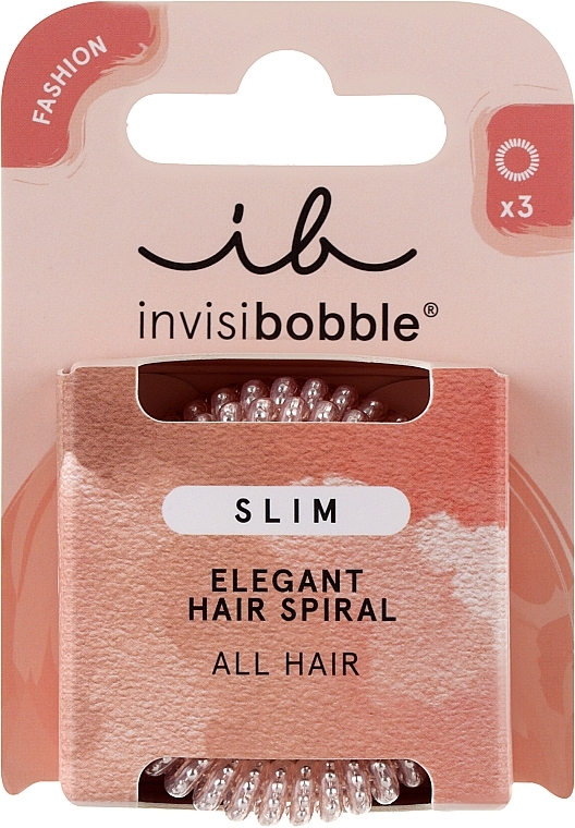 Spiral Haargummi - Invisibobble Slim Pink Monocle Elegant Hair Spiral  — Bild N3