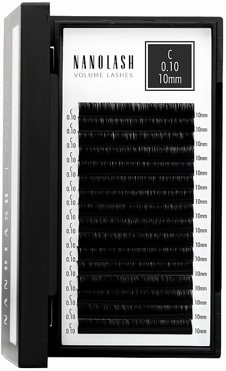 Falsche Wimpern C 0.10 (10 mm) - Nanolash Volume Lashes — Bild N2
