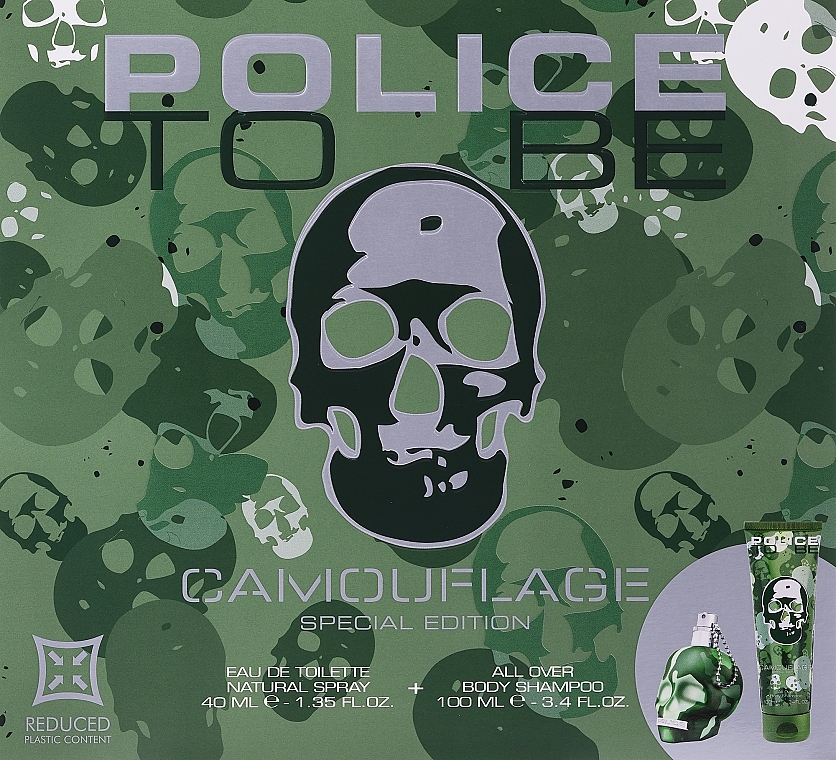 Police To Be Camouflage - Duftset (Eau de Toilette 40ml + Körpershampoo 100ml) — Bild N1