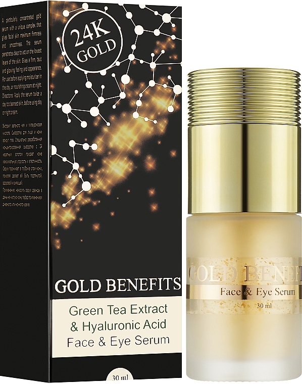 Gesichtsserum - Sea of Spa Gold Benefits Green Tea Extract & Hyaluronic Acid Face & Eye Serum — Bild N2