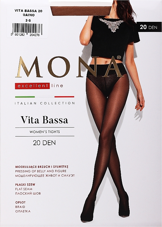 Strumpfhose für Damen mit niedrigem Bund Vita Bassa 20 Den daino - MONA — Bild N1