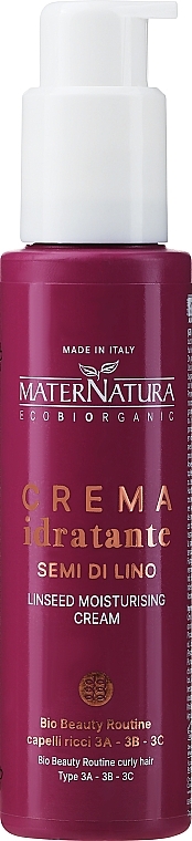 Feuchtigkeitscreme für lockiges Haar - MaterNatura Linseed Moisturising Cream For Curly Hair — Bild N1