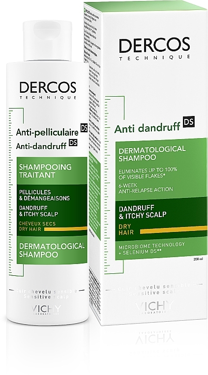 Anti-Schuppen Pflegeshampoo für trockenes Haar - Vichy Dercos Anti-Dandruff Treatment Shampoo — Bild N6