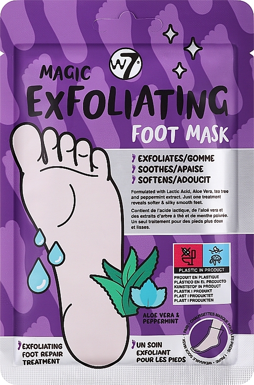 Peeling-Fußmaske - W7 Magic Exfoliating Foot Mask — Bild N1