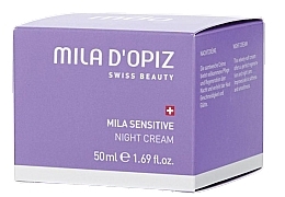 Düfte, Parfümerie und Kosmetik Gesichtscreme für die Nacht - Mila D’Opiz Sensitive Night Cream