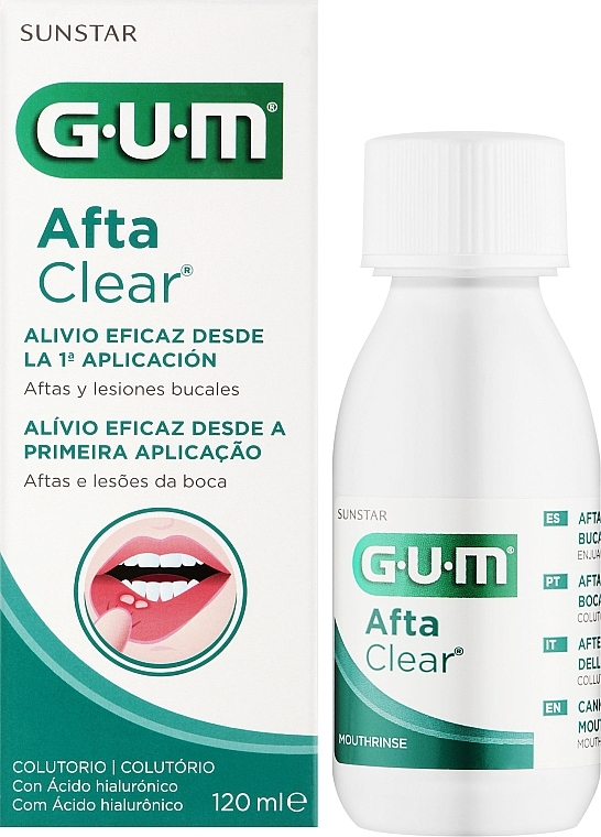 Mundspülung für Geschwüre im Mund - G.U.M. AftaClear Mouthwash — Bild N2