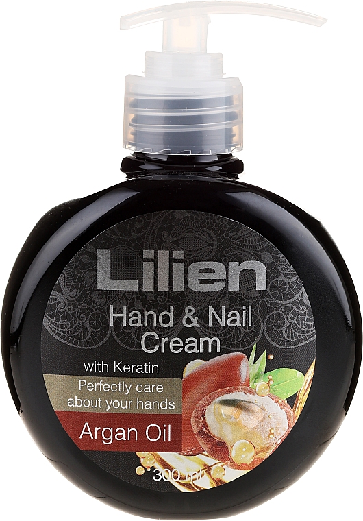 Hand- und Nagelcreme mit Keratin und Arganöl - Lilien Hand & Nail Cream Argan Oil