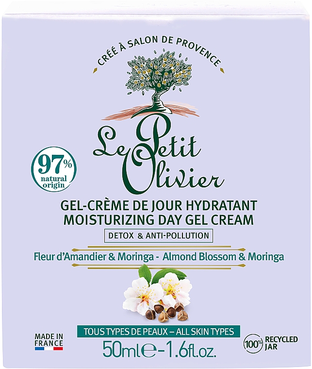 Tägliches Creme-Gel mit Mandelblüten - Le Petit Olivier Anti-Pollution Day Gel Cream Almond Blossom — Bild N1
