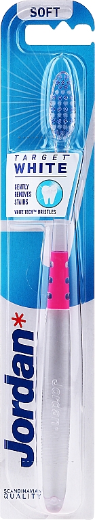Zahnbürste weich Target White rosa-transparent - Jordan Target White — Bild N1