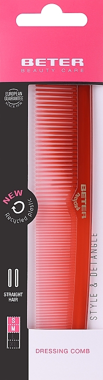 Haarkamm, 15,5 cm, rot - Beter Beauty Care Styler Comb — Bild N2