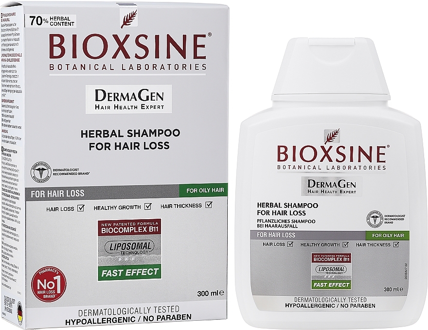 Pflanzliches Shampoo gegen Haarausfall für fettiges Haar - Biota Bioxsine Shampoo — Bild N2