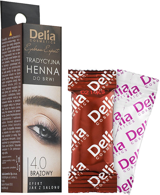 Henna für Augenbrauen braun - Delia Brow Dye Henna Traditional Brown