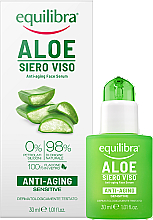 Düfte, Parfümerie und Kosmetik Anti-Aging Gesichtsserum mit Hyaluronsäure und Aloe Vera - Equilibra Aloe Line Serum