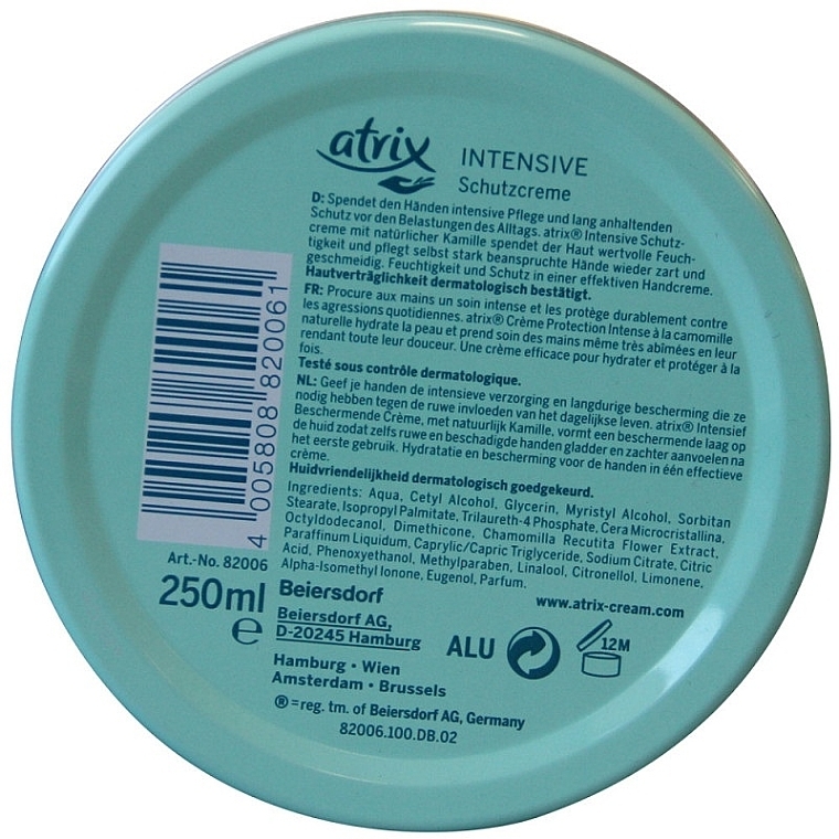Intensive Handcreme mit Kamillenextrakt - Atrix Intensive Protection Cream Limited Edition — Bild N2
