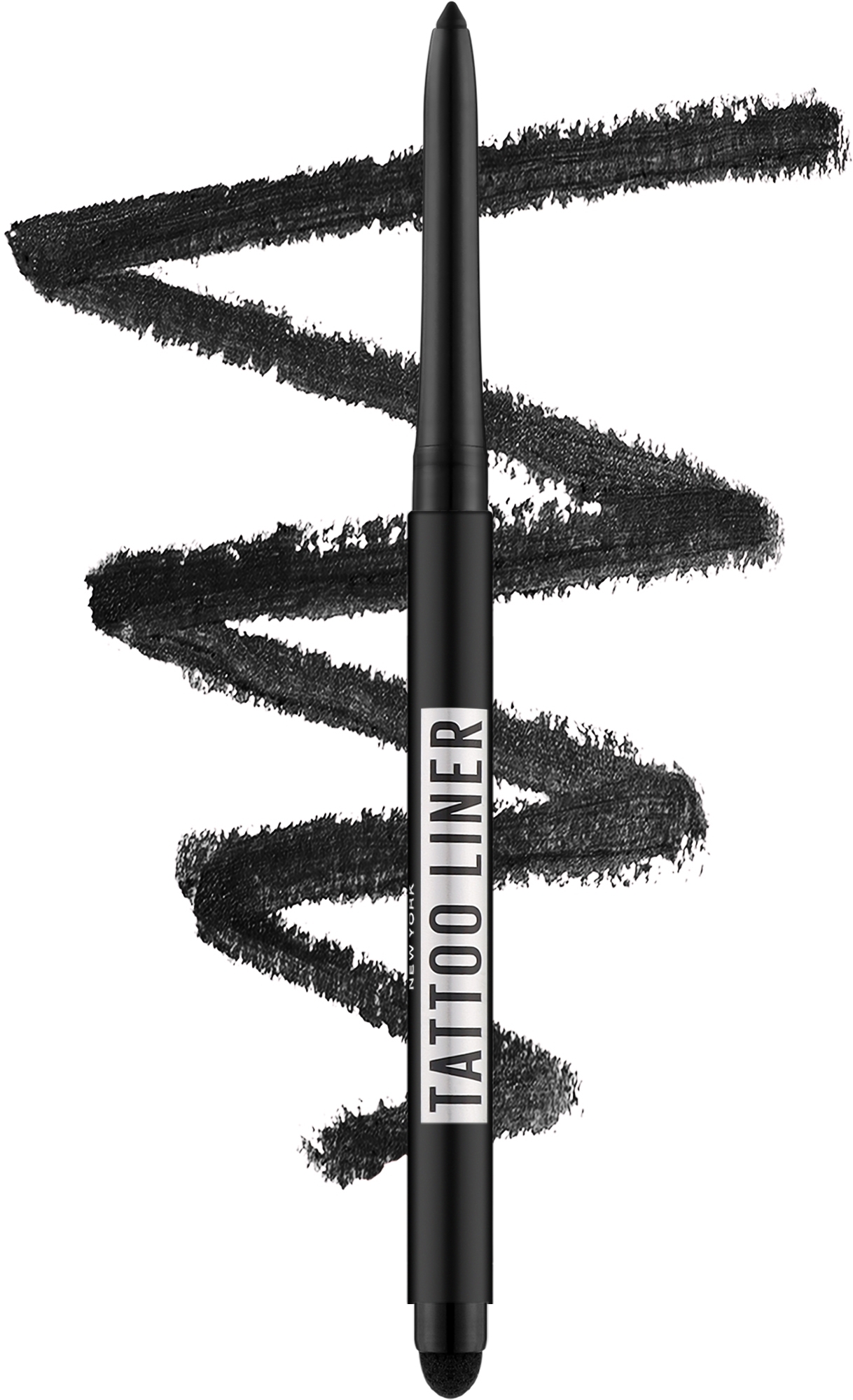 Gel-Kajalstift-Eyeliner - Maybelline TattooStudio Smokey Gel Pencil Eyeliner — Bild Smokey Black