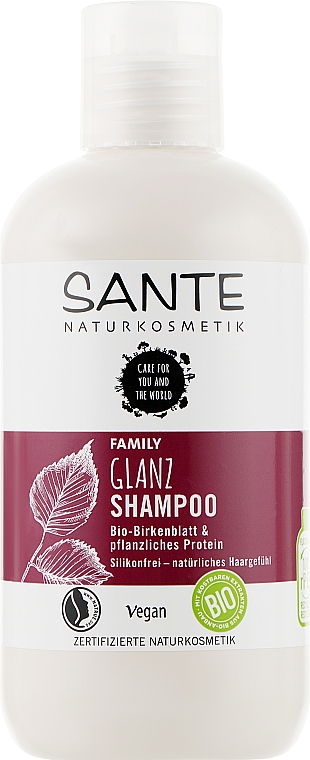 Bio-Shampoo für Haarglanz Pflanzenproteine und Birkenblätter - Sante Family Organic Birch Leaf & Plant Protein Shine Shampoo — Bild N1