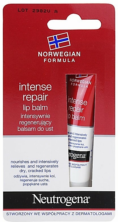 Reparierender Lippenbalsam - Neutrogena Intense Repair Lip Balm