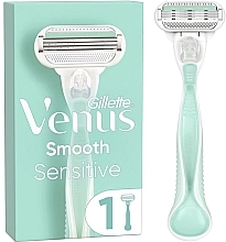 Rasierer mit 1 Ersatzklinge - Gillette Venus Smooth Sensitive — Bild N1