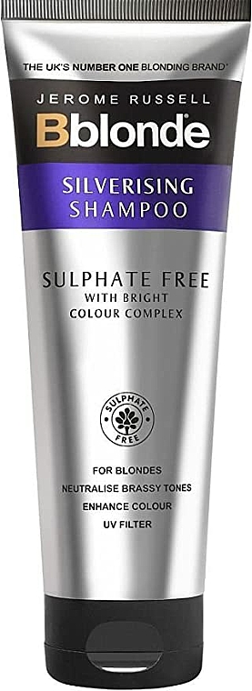 Sulfatfreies Silber-Shampoo für blondes Haar - Jerome Russell Bblonde Silverising Sulphate Free Brightening Shampoo