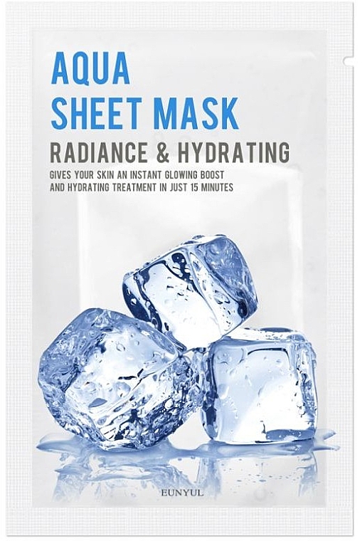Feuchtigkeitsspendende und tonisierende Tuchmaske für das Gesicht mit Hyaluronsäure - Eunyul Purity Aqua Sheet Mask — Bild N1