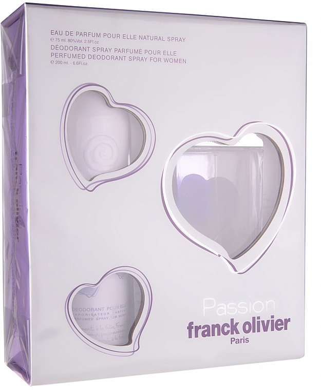 Franck Olivier Passion - Duftset (Eau de Parfum 75ml + Deospray 200ml) — Bild N1