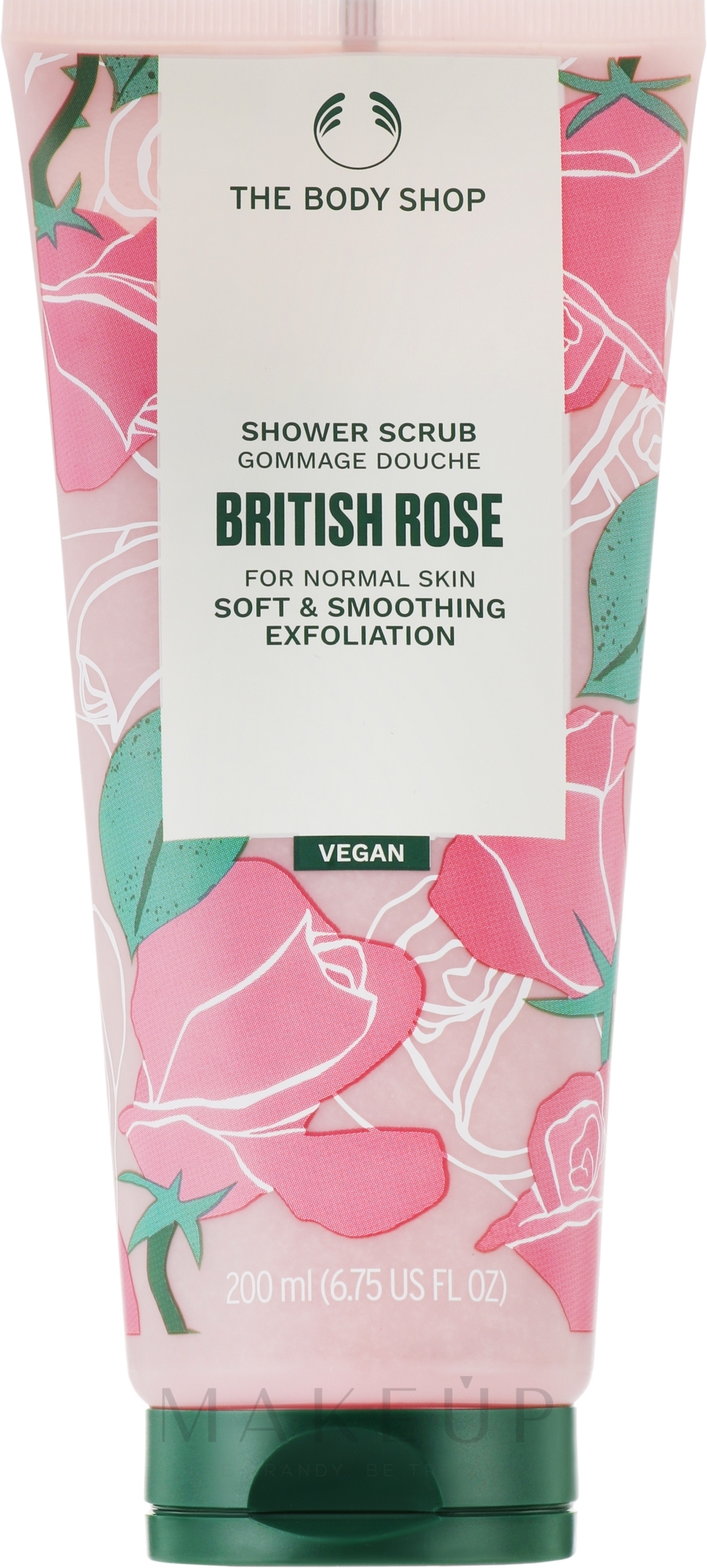 Körperpeeling - The Body Shop British Rose Shower Scrub — Bild 200 ml