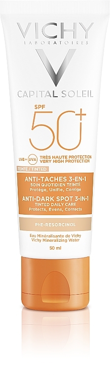 Getönte Sonnen-Pflege Anti-Pigmentflecken SPF 50 - Vichy Ideal Soleil Anti Dark Spot Spf 50