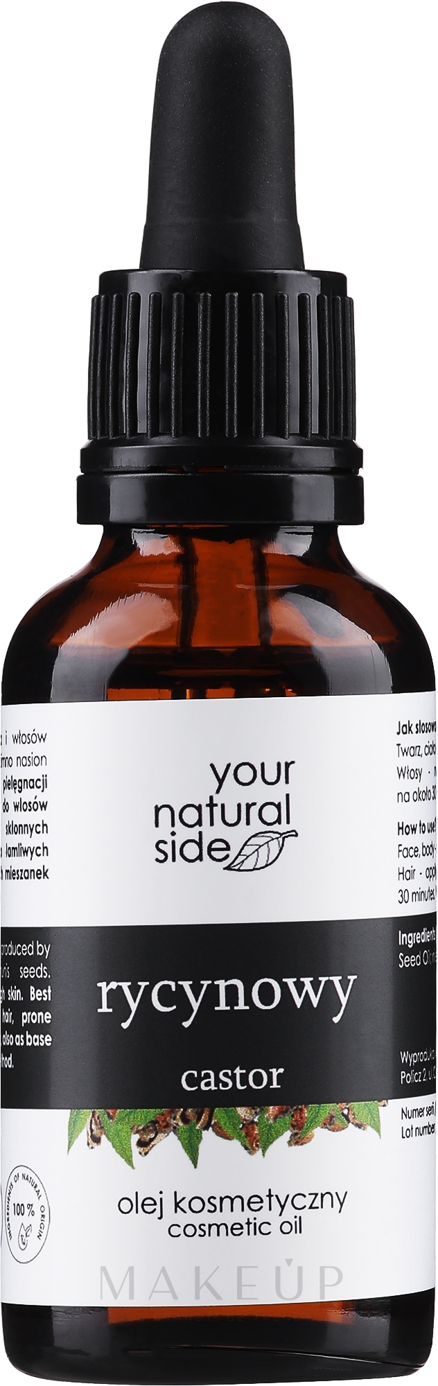 100% natürliches Rizinusöl - Your Natural Side Oil — Bild 30 ml