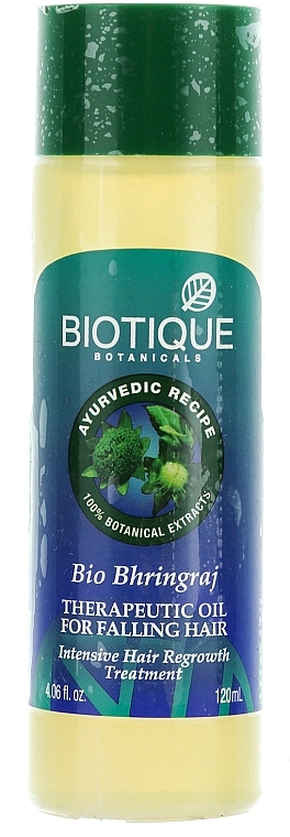 Öltherapie gegen Haarausfall - Biotique Bio Bhringraj Fresh Growth Therapeutic Oil