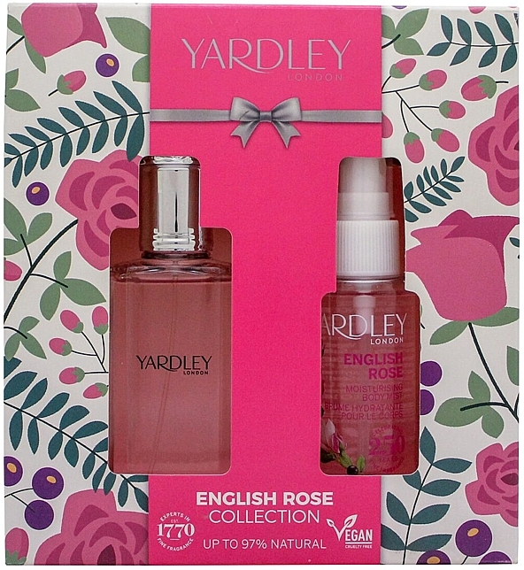 Yardley English Rose - Duftset (Eau de Toilette 50ml + Körperspray 50ml)  — Bild N1