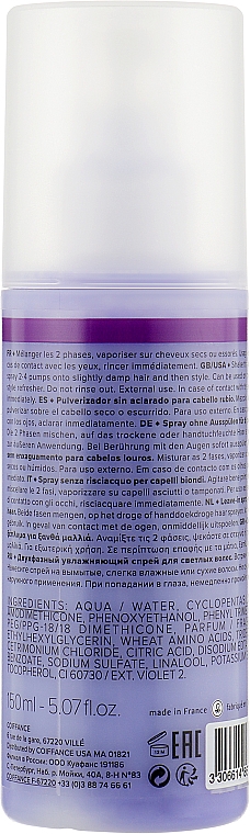 Zweiphasiger feuchtigkeitsspendender Leave-In Spray-Conditioner für helles oder graues Haar - Coiffance Professionnel Blonde Moisturizing Leave-In Spray — Bild N2