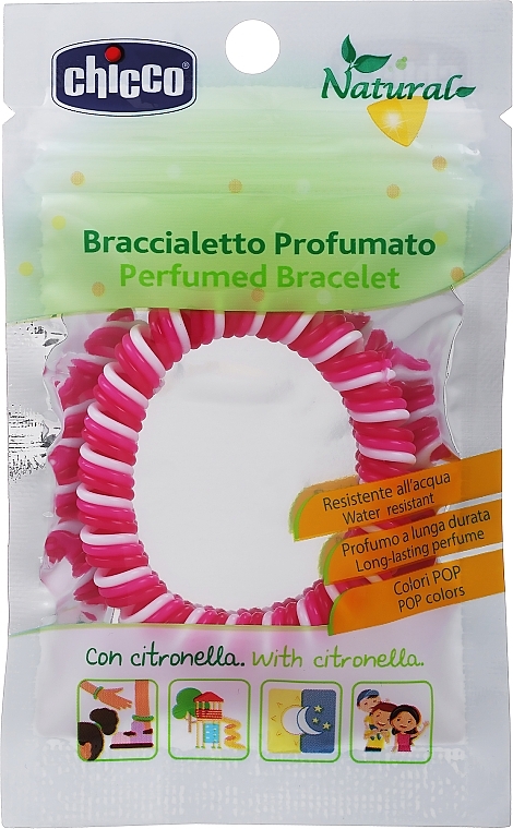 Duftendes Mückenschutzarmband rosa-weiß - Chicco Perfumed Bracelets  — Bild N1