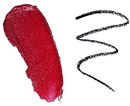 Lippenset - Makeup Revolution X DC Dangerous Red Harley Quinn Lip Kit (Lipstick 1.5 g + Lippenkonturenstift 1 g + Kosmetiktasche) — Bild N4