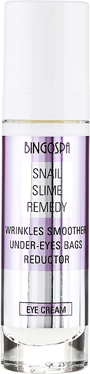 Augenkonturcreme - BingoSpa Snail Slime Remedy Wrinkles Smoother Under-Eyes Bags Reductor — Bild N1