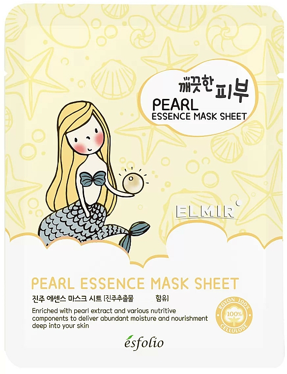 Aufhellende Tuchmaske für das Gesicht mit Perlenextrakt - Esfolio Essence Mask Sheet — Bild N1