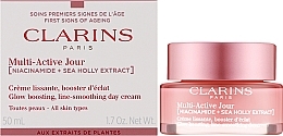 Tagescreme für alle Hauttypen - Clarins Multi-Active Jour Niacinamide+Sea Holly Extract Glow Boosting Line-Smoothing Day Cream — Bild N2
