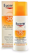Düfte, Parfümerie und Kosmetik Sonnenschützende Gesichtsgel-Creme mit Anti-Glanz Effekt für fettige und zu Akne neigende Haut SPF 30 - Eucerin Sun Gel-Cream Oil Control SPF30