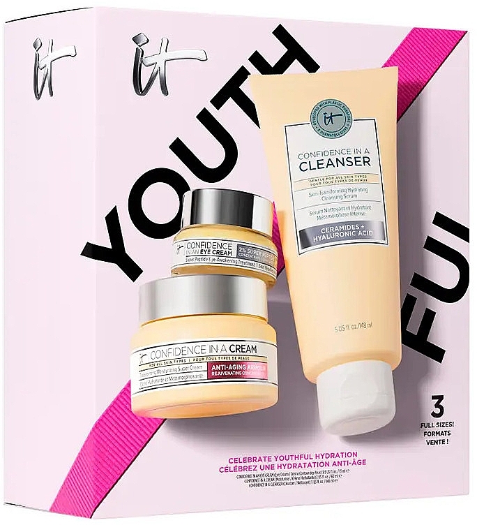 Set - It Cosmetics Celebrate Youthful Hydration (cl/gel/148ml + cr/60ml + eye/cr/15ml) — Bild N2