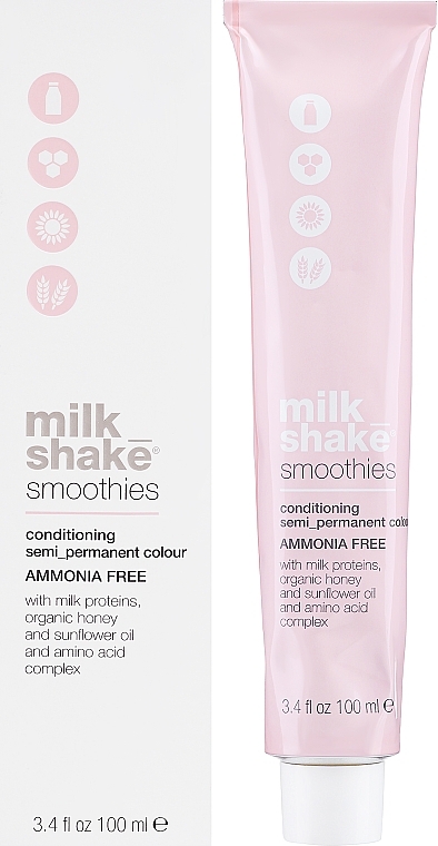 Semipermanente Ammoniakfreie Haarfarbe mit Milchprotein- und Aminosäurekomplex - Milk Shake Smoothies Semi Permanent Color — Bild N2