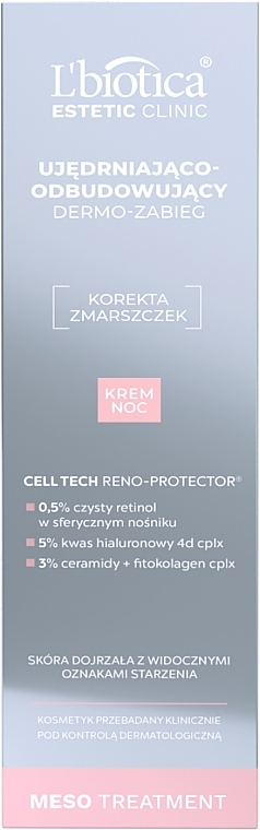 Straffende und revitalisierende Nachtcreme für die Haut - L'biotica Estetic Clinic Meso Treatment  — Bild N3