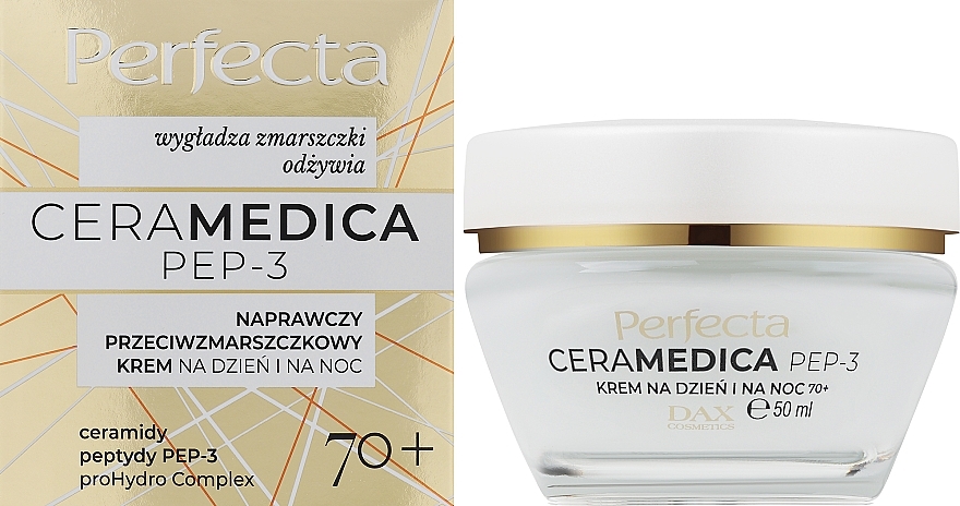 Korrigierende Anti-Falten-Creme für Tag und Nacht 70+ - Perfecta Ceramedica Pep-3 Face Cream 70+ — Bild N3